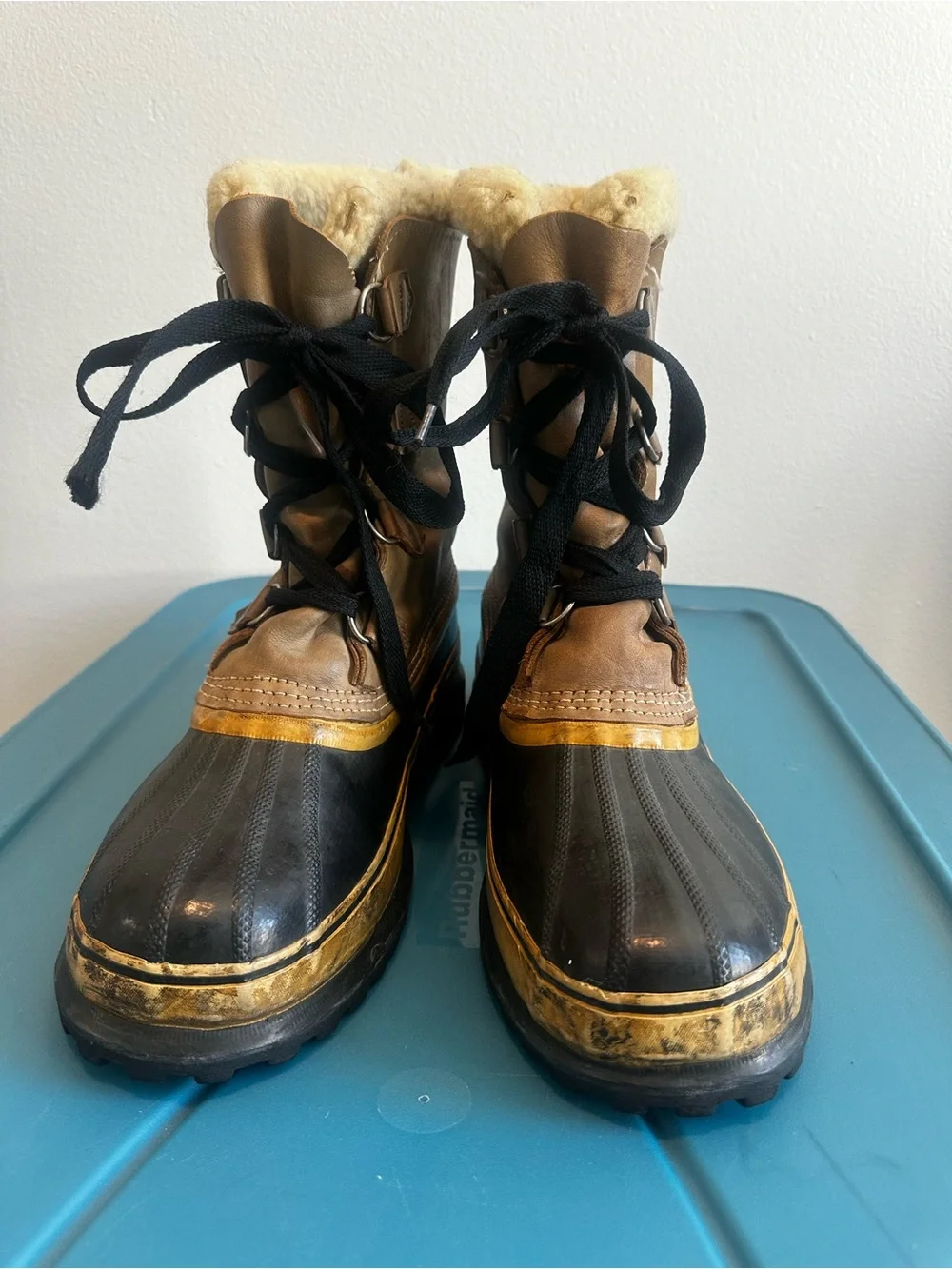 Vintage Sorel Caribou Wool Lined Winter Boots Sz 10 Made in Canada